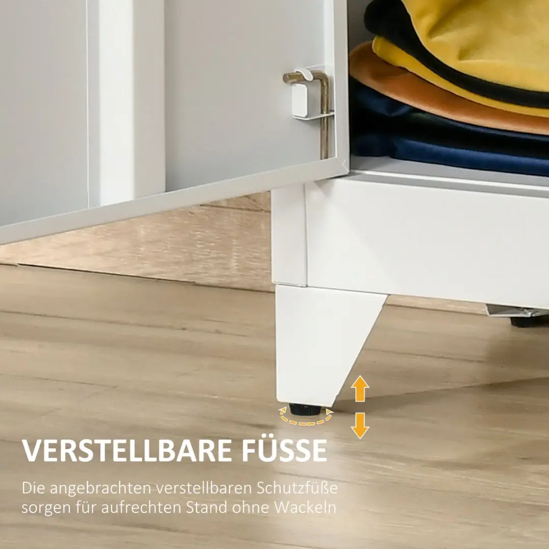 Homcom Archiefkast Metaal 75x33x110cm Wit