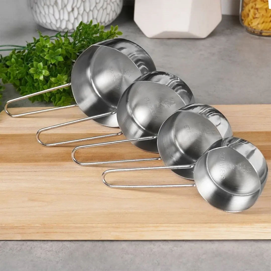 Excellent Houseware Maatschepjes 4-delig - RVS - Zilver