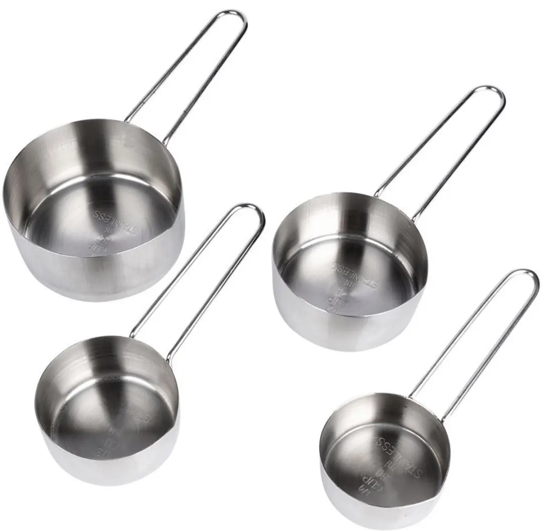 Excellent Houseware Maatschepjes 4-delig - RVS - Zilver