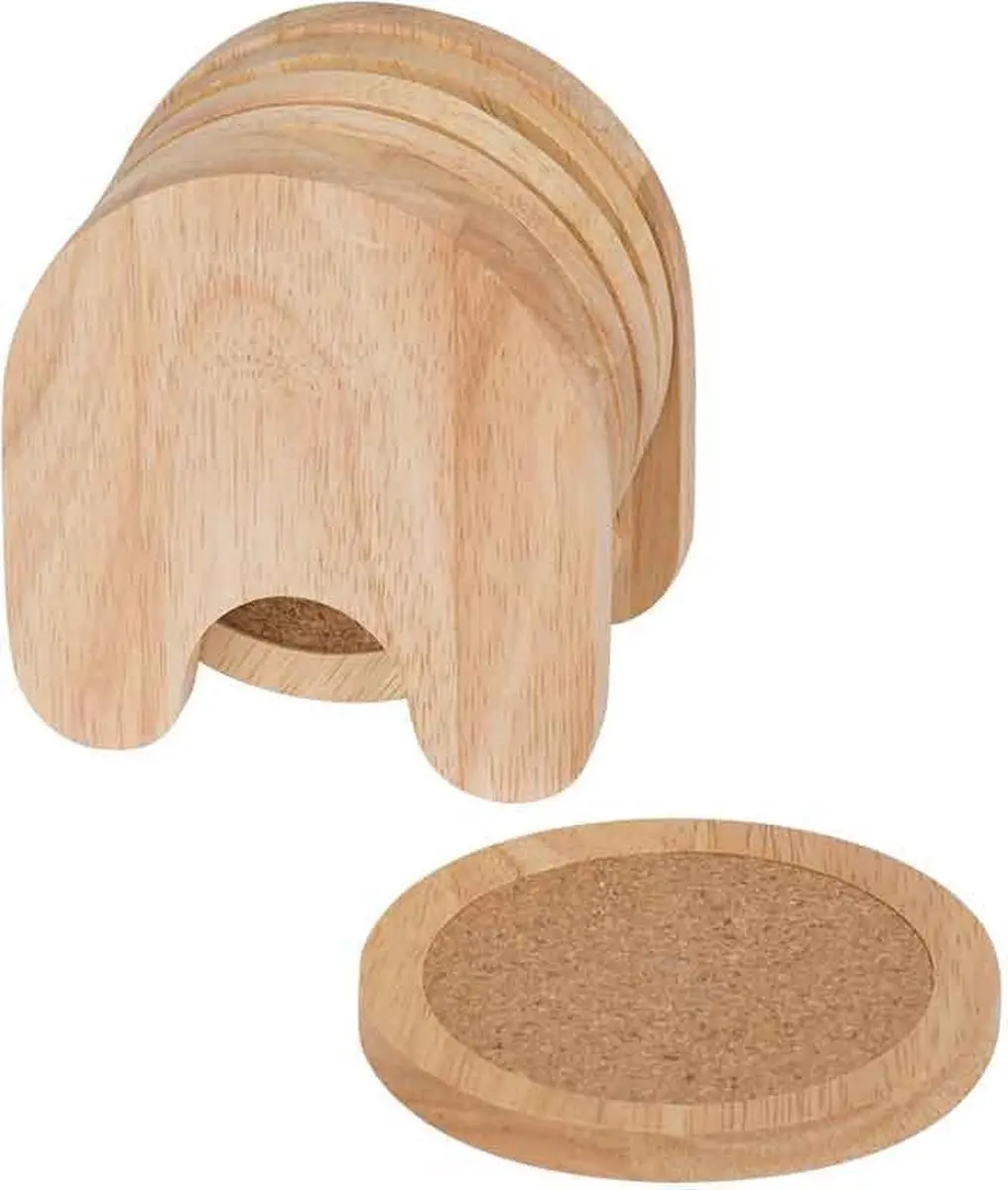 Cosy&Trendy Houten Glazenonderzetters 10cm - 12 Stuks