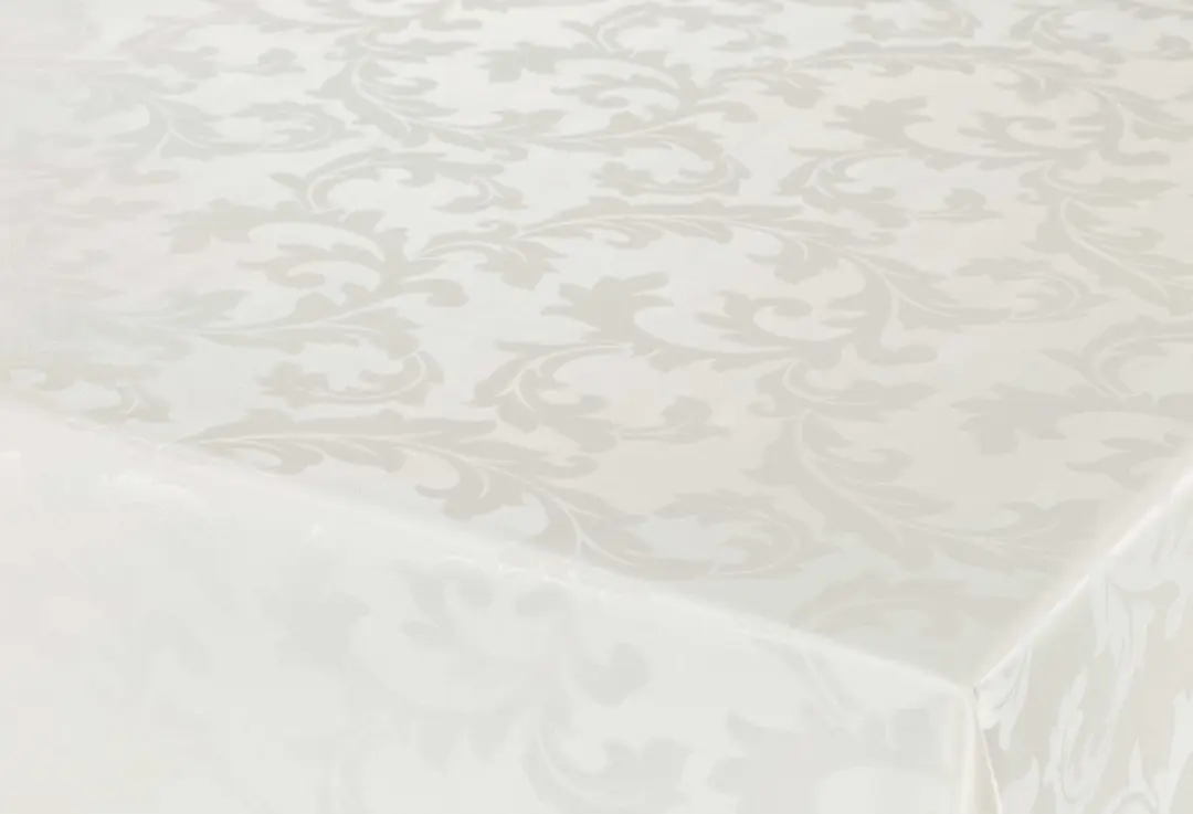 Bellatio Design Damast Tafelzeil 140x250cm - Wit