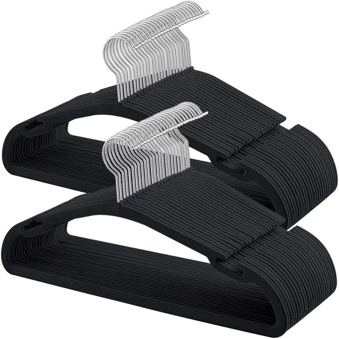 Songmics Kledinghangers Fluwelen Set 50 - Antislip met Broekstang - afbeelding 6 van 6