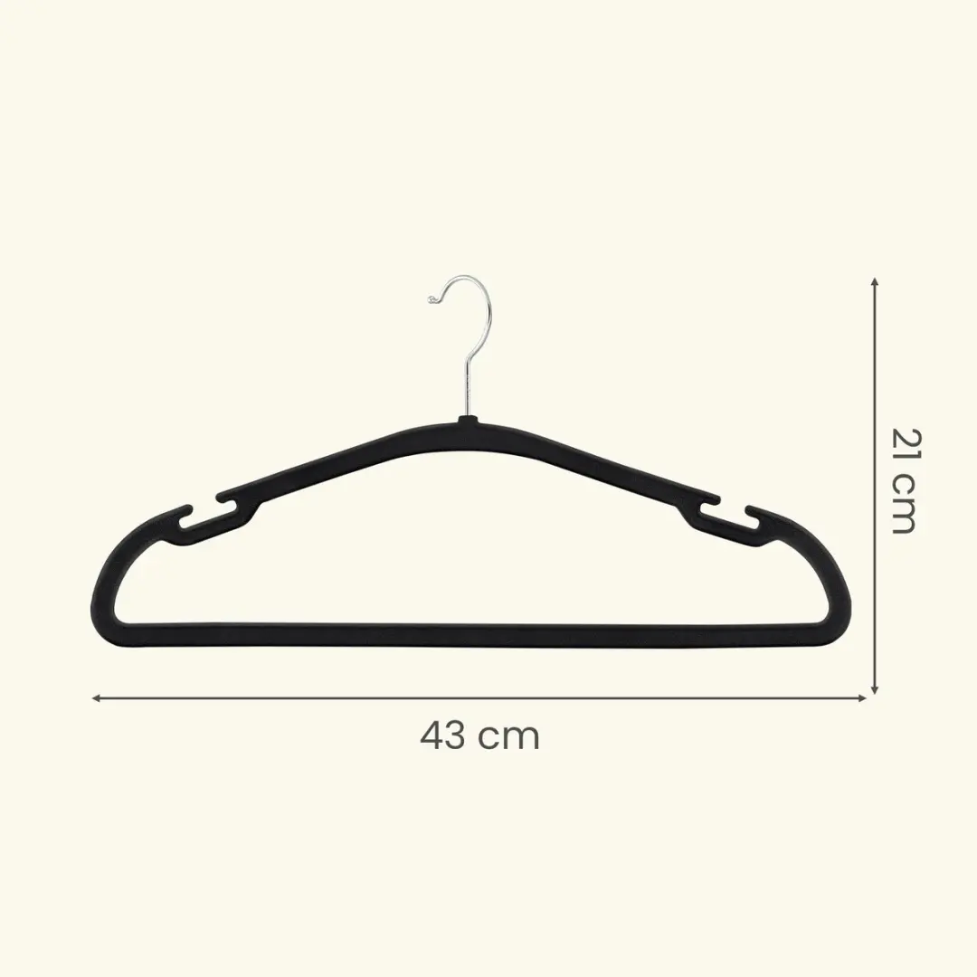 Songmics Kledinghangers Fluwelen Set 50 - Antislip met Broekstang