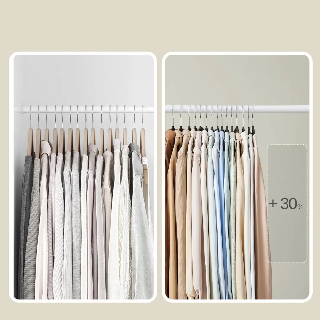 Songmics Kledinghangers Fluwelen Set 50 - Antislip met Broekstang