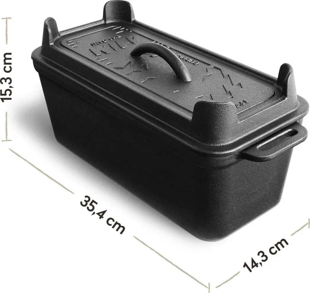 Burnhard Gietijzeren Broodpan 3,5L - Ø35cm - Zwart