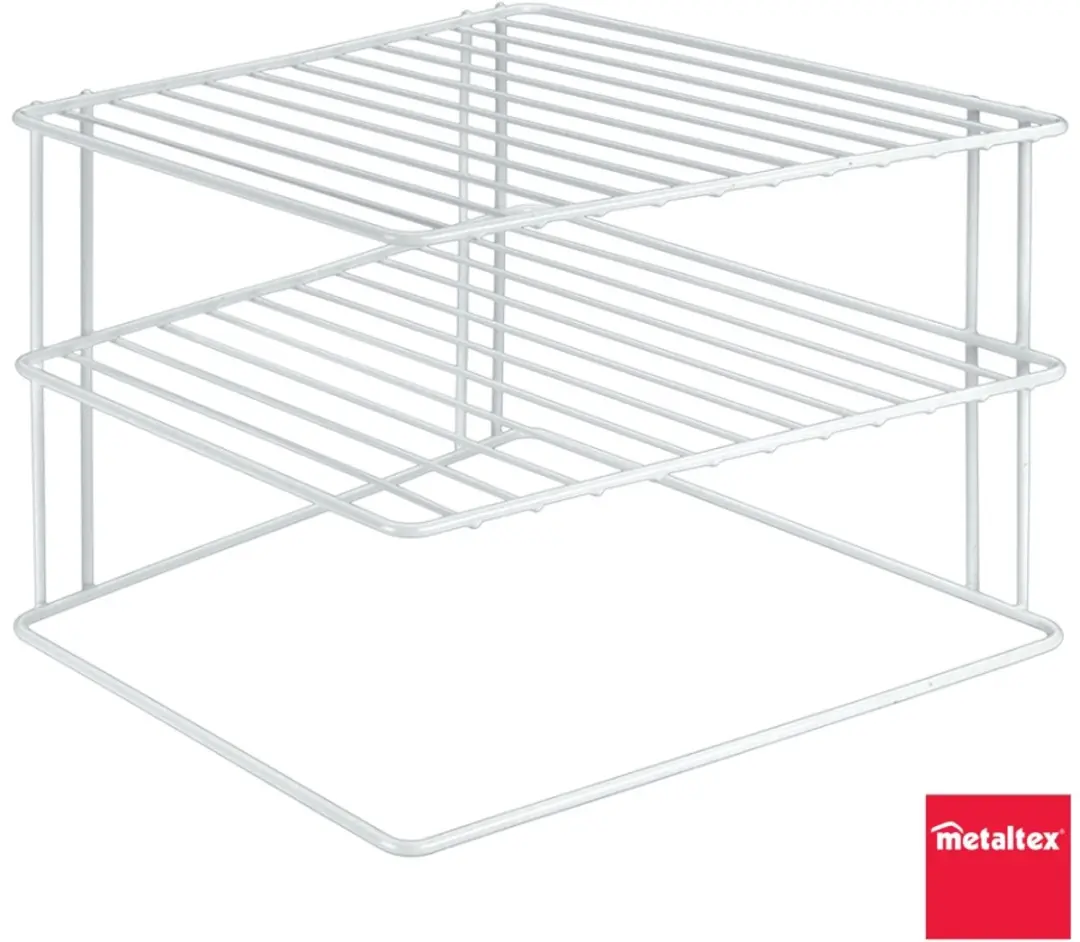 Metaltex Bordenrek Silos 2 Laags 25x25x19cm - Wit