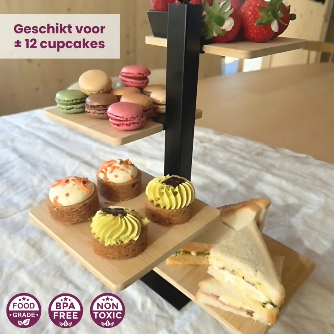 Cosy&Trendy Etagere 4 Laags - Zwart Metaal
