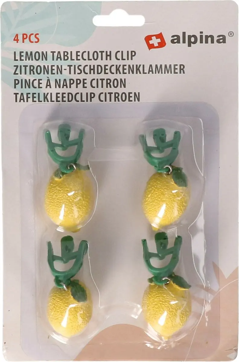 Alpina Tafelkleedgewichten Metaal - 8 Stuks - Citroentjes