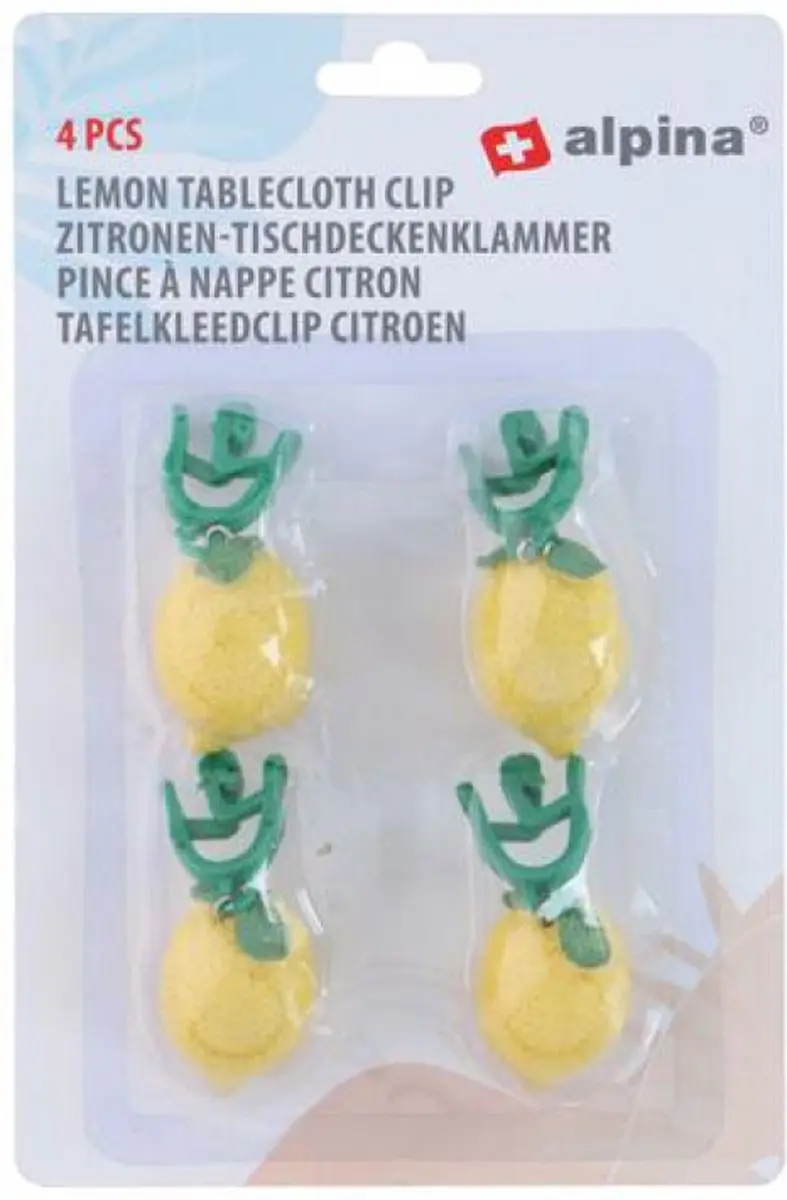 Alpina Tafelkleedgewichten Metaal - 8 Stuks - Citroentjes