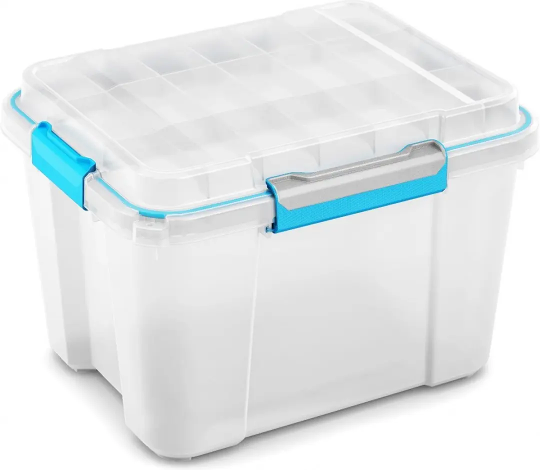 KIS Scuba Opbergbox M 45L - Wit/Blauwe Clips - afbeelding 6 van 6