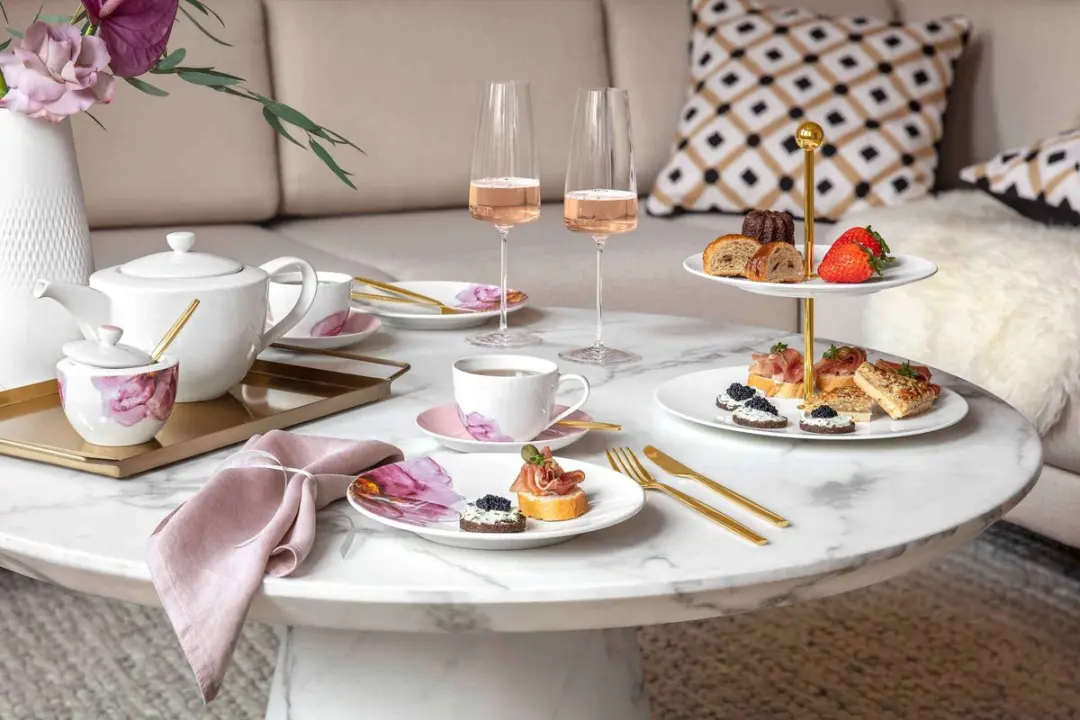 Villeroy & Boch Rose Garden Tischläufer 143x49cm - Roze