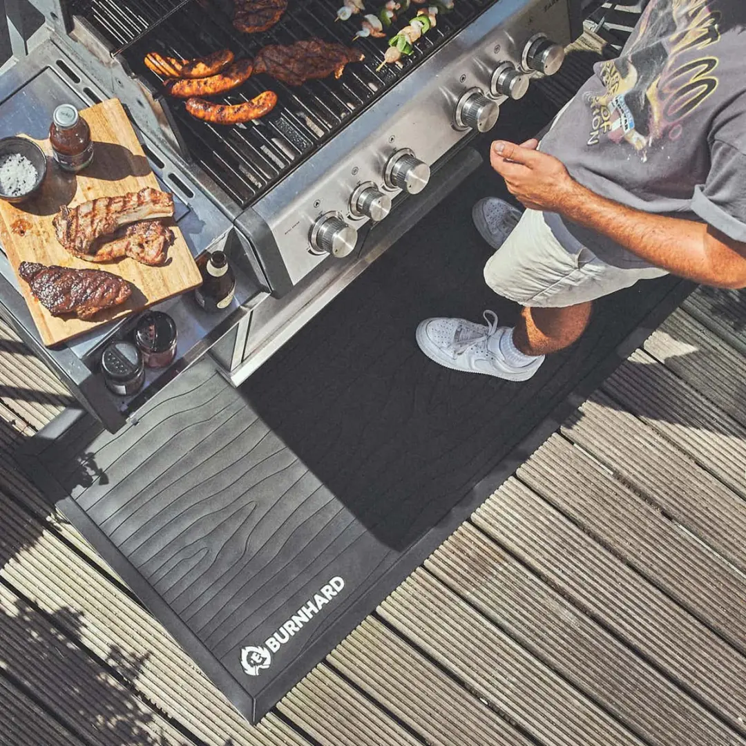 Burnhard BBQ Vloermat 160x80cm - Zwart