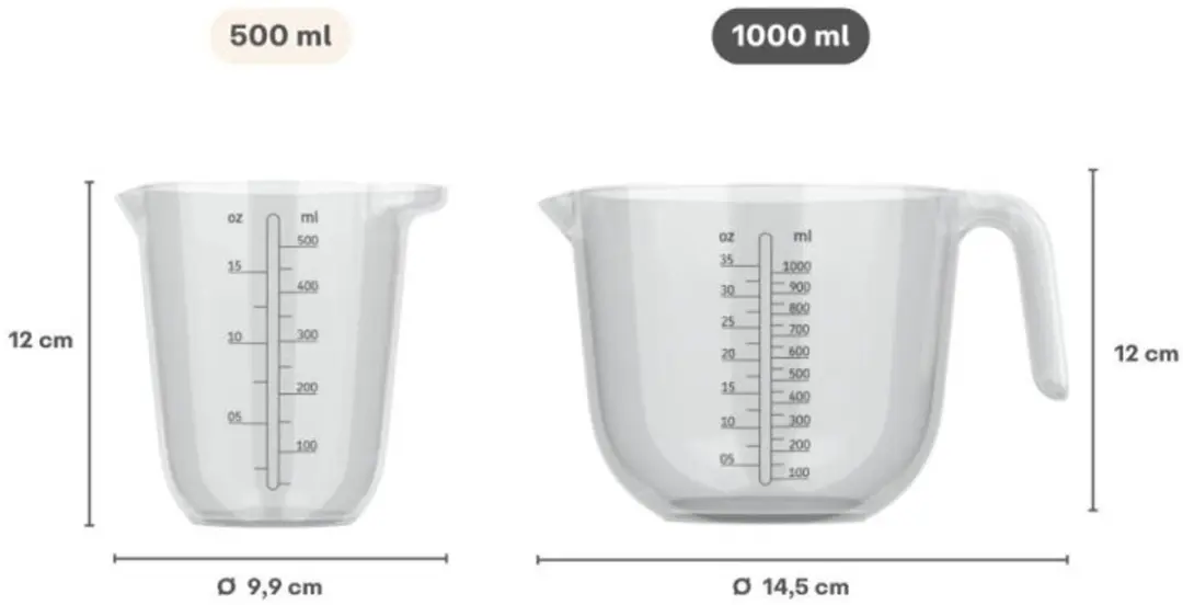 Mepal Chef it Maatbeker 1L - Transparant