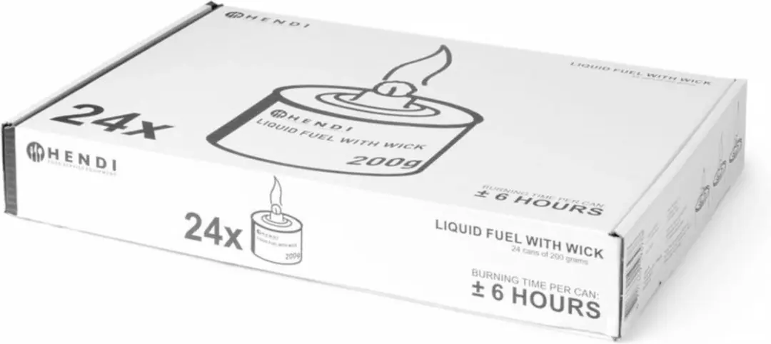 Hendi Vloeibare Brandstof Verstelbare Lont 200ml - 6 Stuks