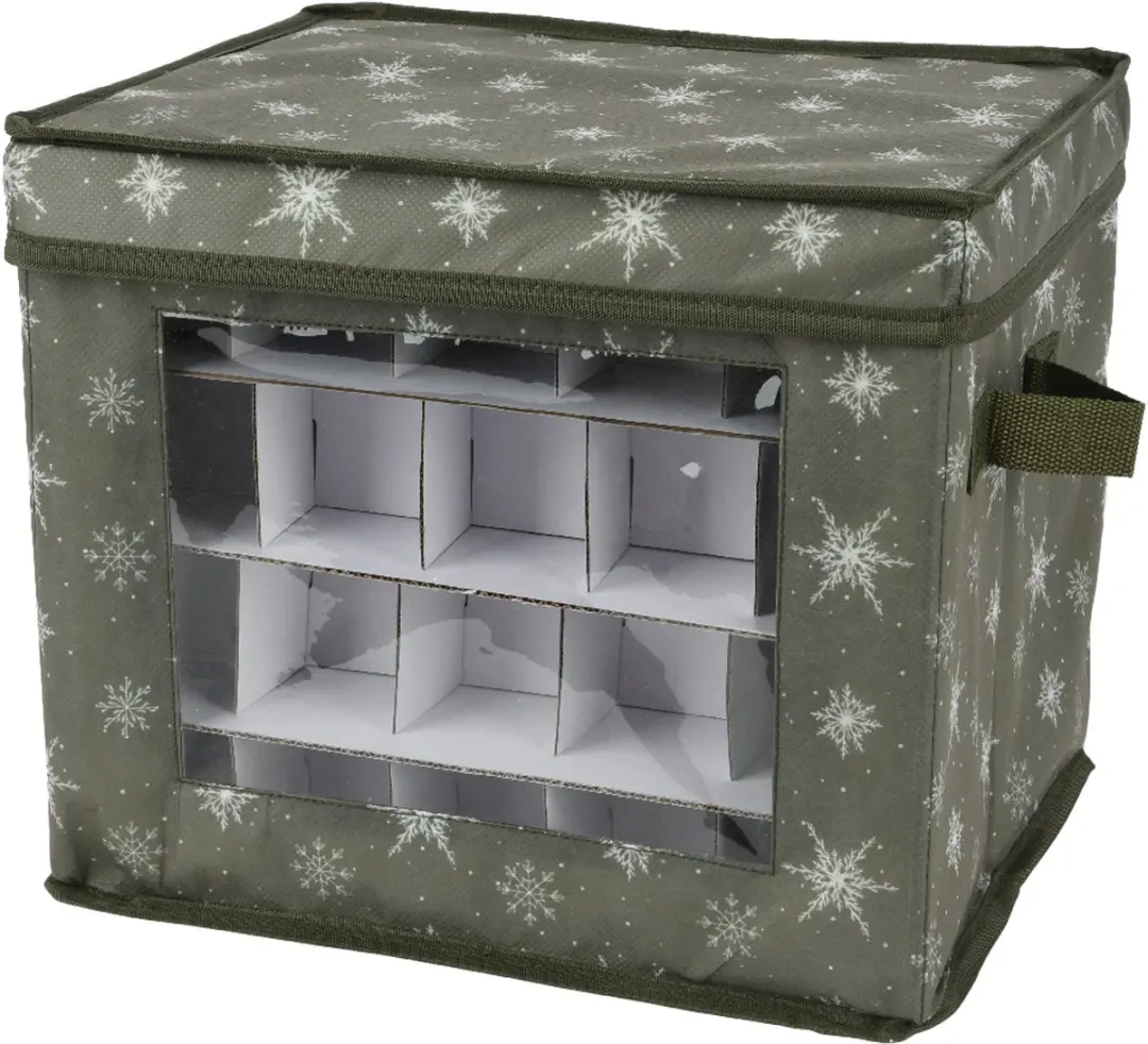 Decoris Kerstballen Opbergbox Groen 40L