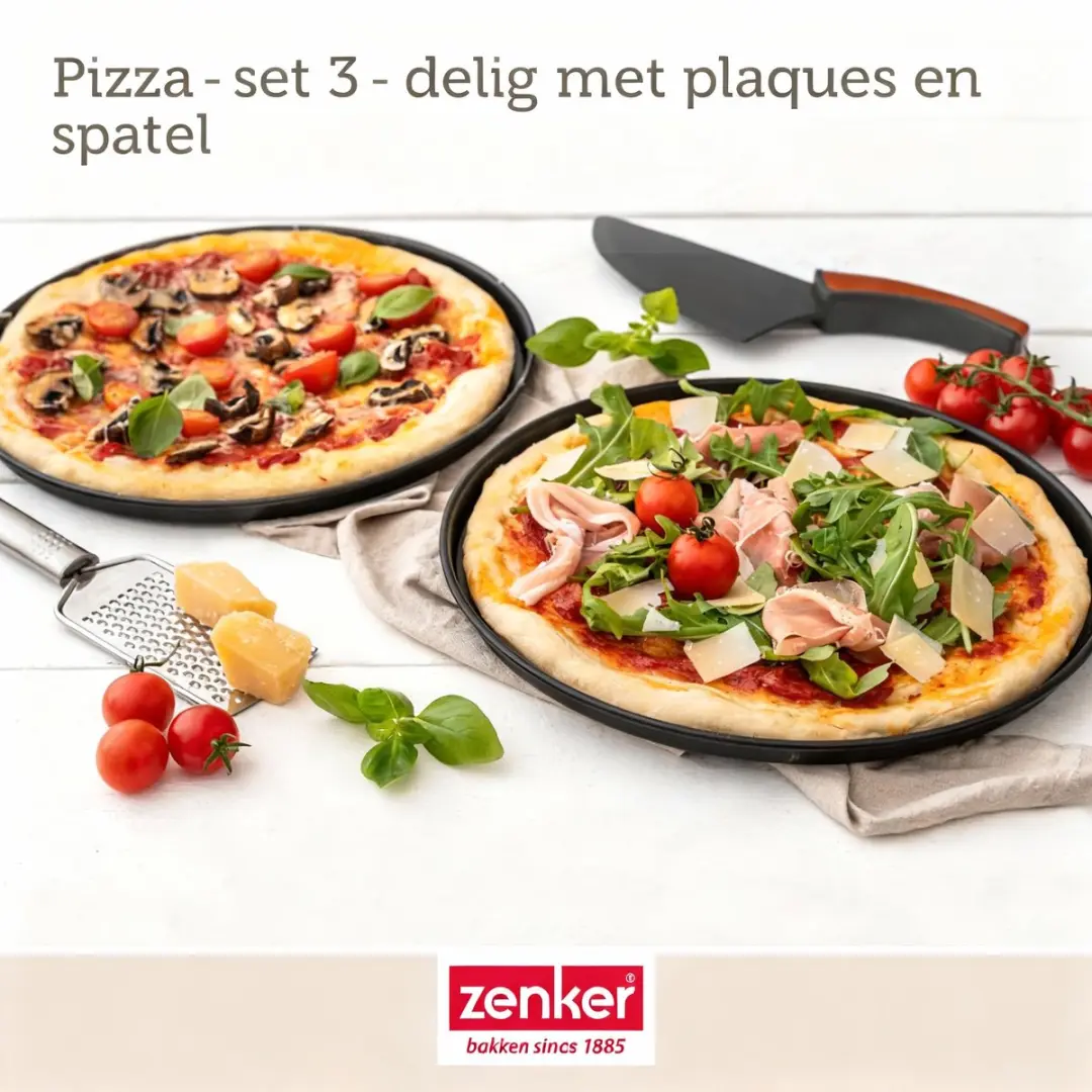 Zenker Special Countries Pizzaset 29cm - 3-delig - Zwart
