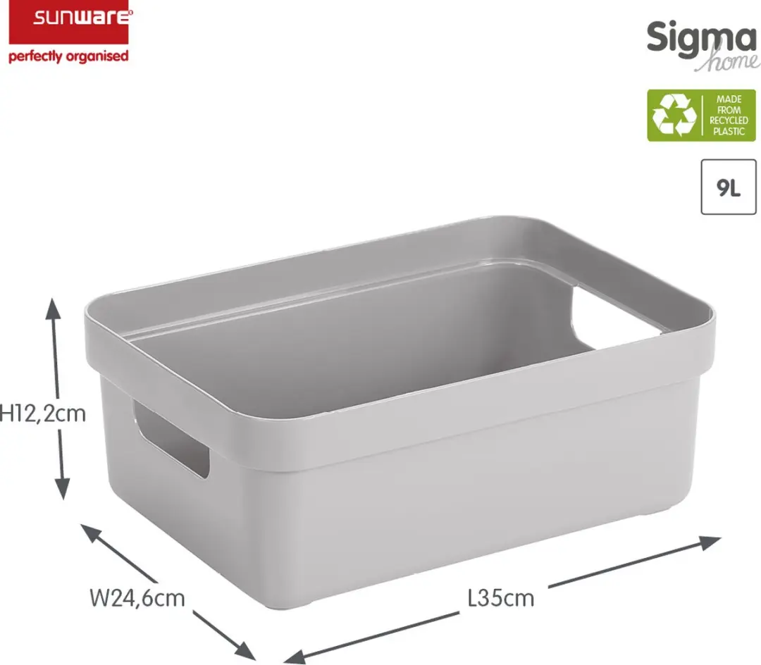 Sunware Sigma Home Opbergbox 9L - Grijs - afbeelding 2 van 5