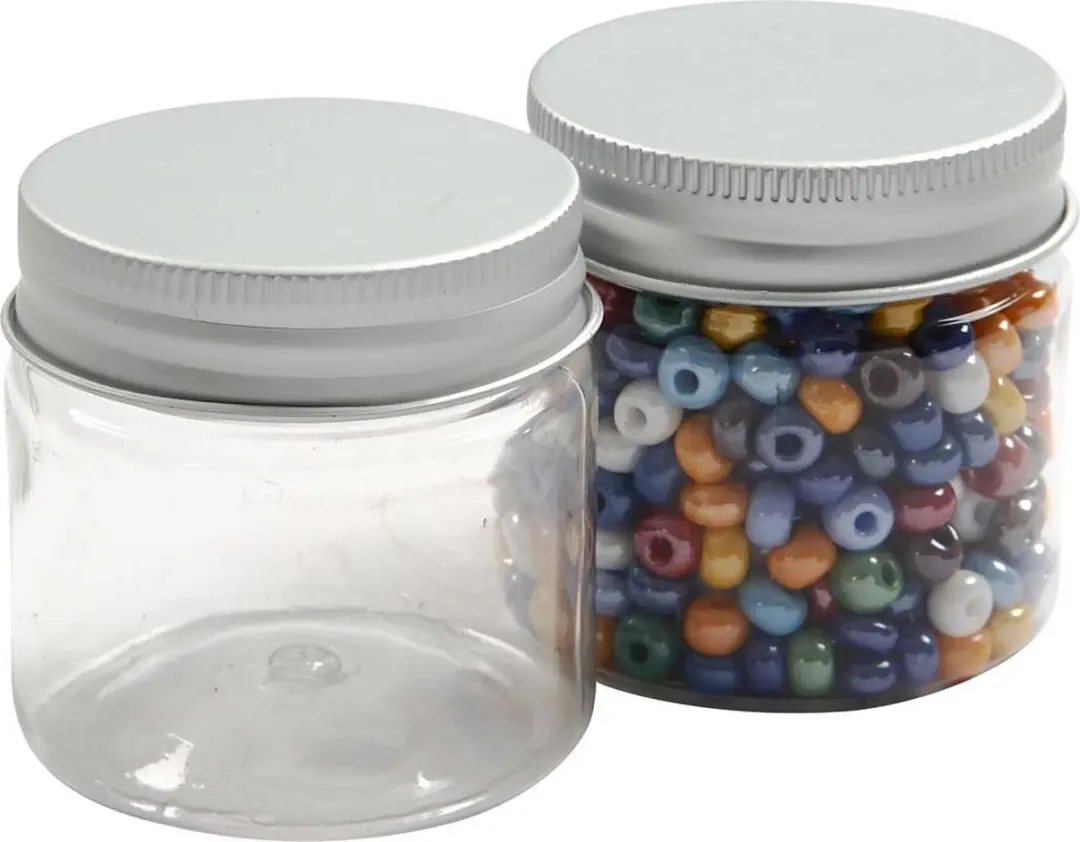 Creativ Company Potje met Schroefdop 50ml - 10 Stuks - Meerkleurig