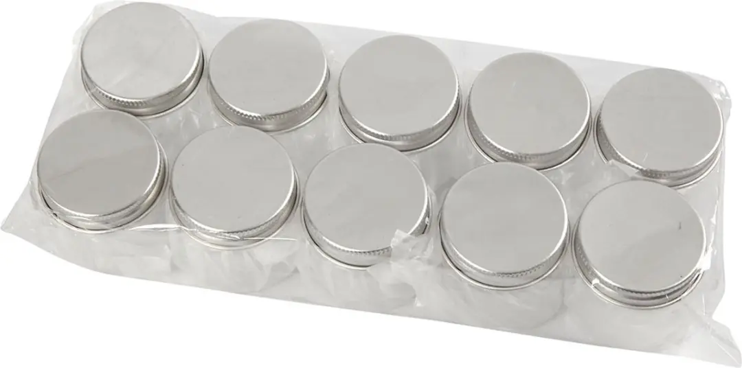 Creativ Company Potje met Schroefdop 50ml - 10 Stuks - Meerkleurig