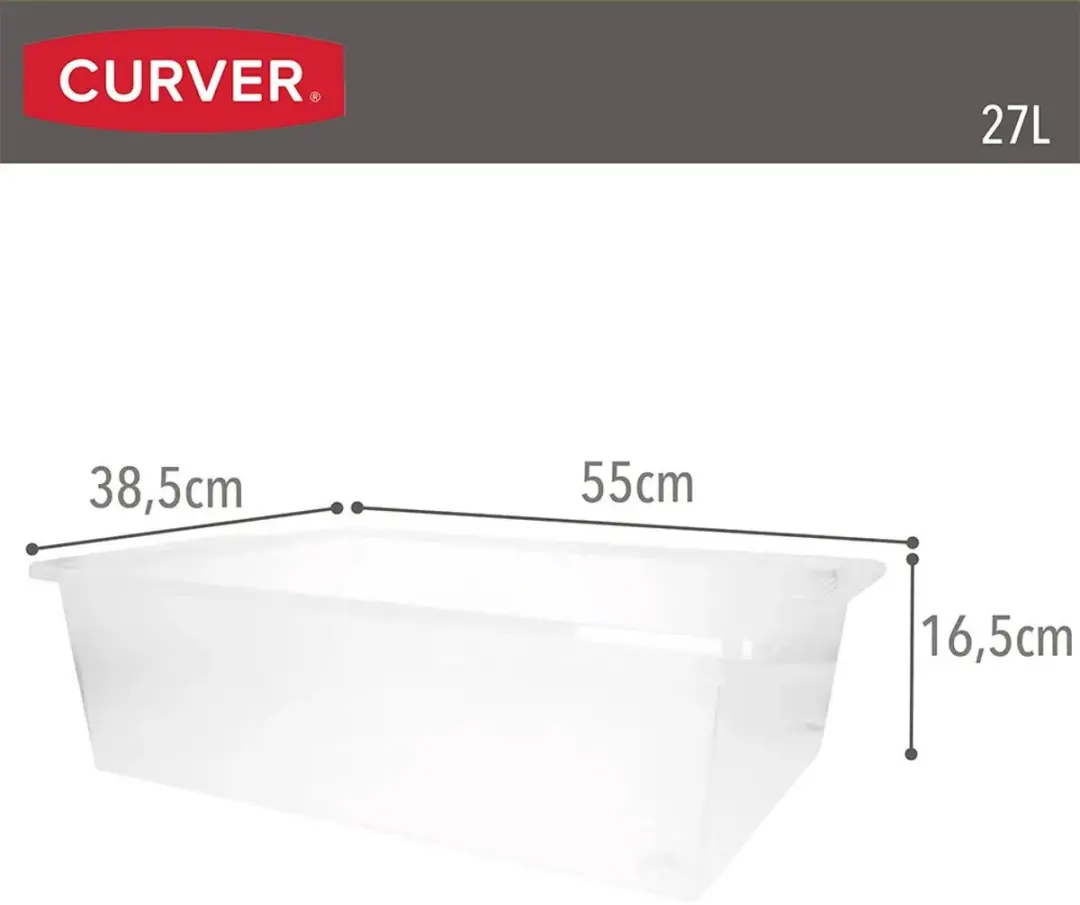 KIS C-Box Opbergbox 27L Transparant - 55x38,5x16,5cm