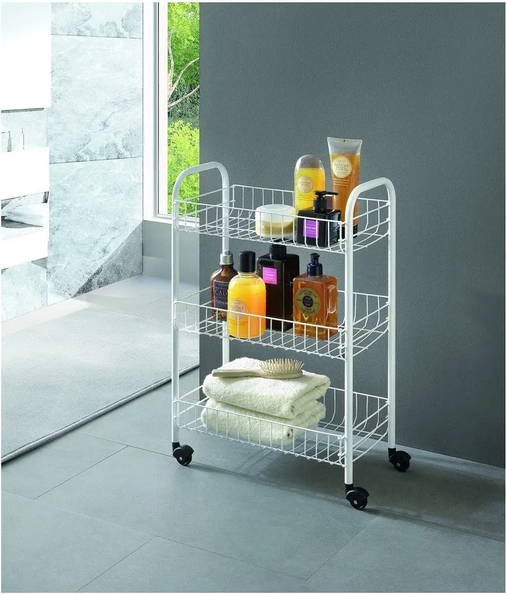 Metaltex Siena Keukentrolley 340633 - Wit - 41x23x63cm - afbeelding 5 van 6