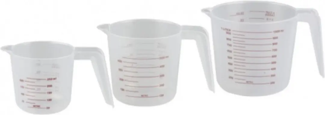 Alpina Transparante Maatbekers Set 250/500/1000ml - 3-delig