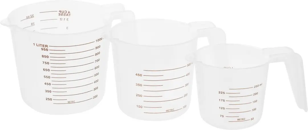 Alpina Transparante Maatbekers Set 250/500/1000ml