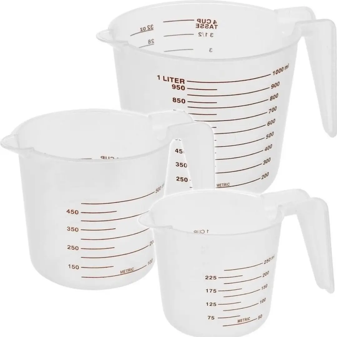 Alpina Transparante Maatbekers Set 250/500/1000ml - 3-delig - afbeelding 6 van 6