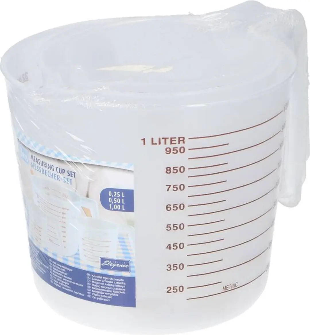 Alpina Transparante Maatbekers Set 250/500/1000ml - 3-delig