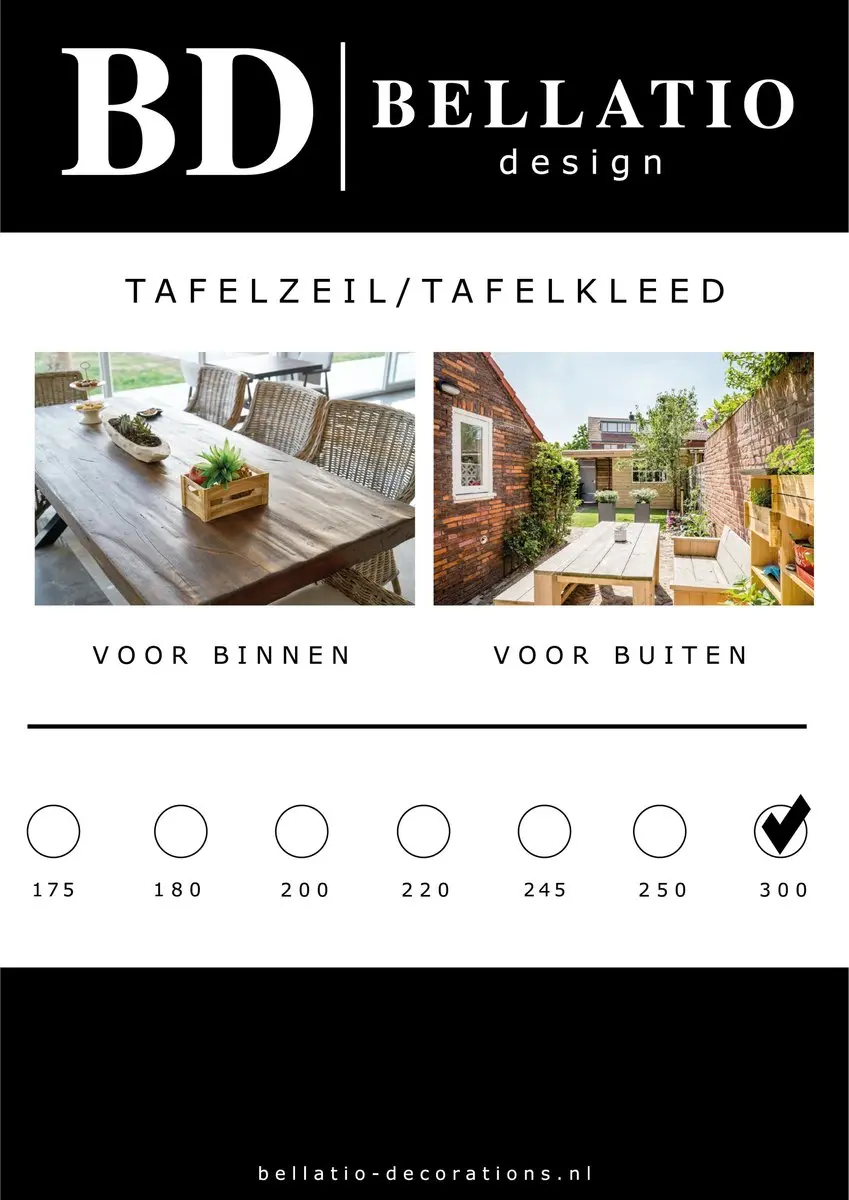 Tafelzeil/tafelkleed gemeleerd taupe look 140 x 300 cm