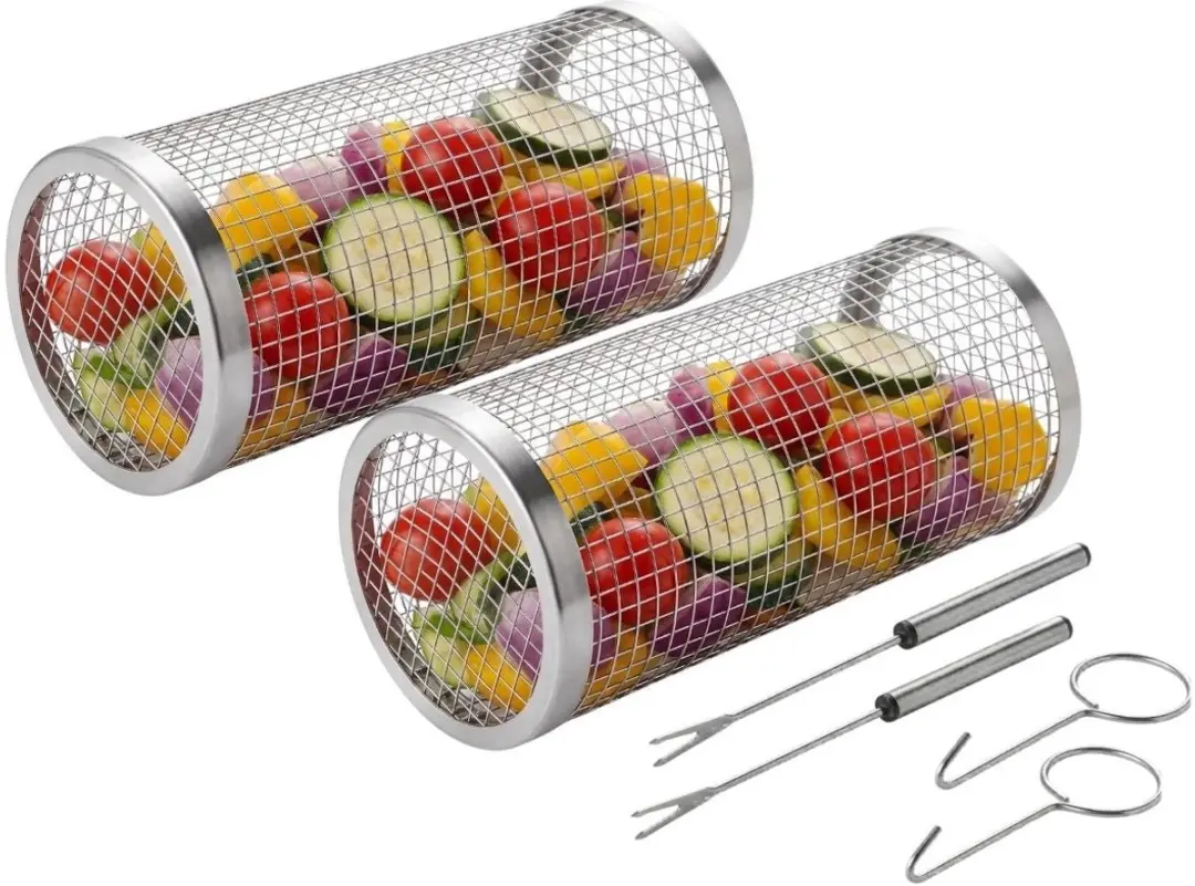 Cookinglife Rollende Grillmanden RVS Ø9x20cm