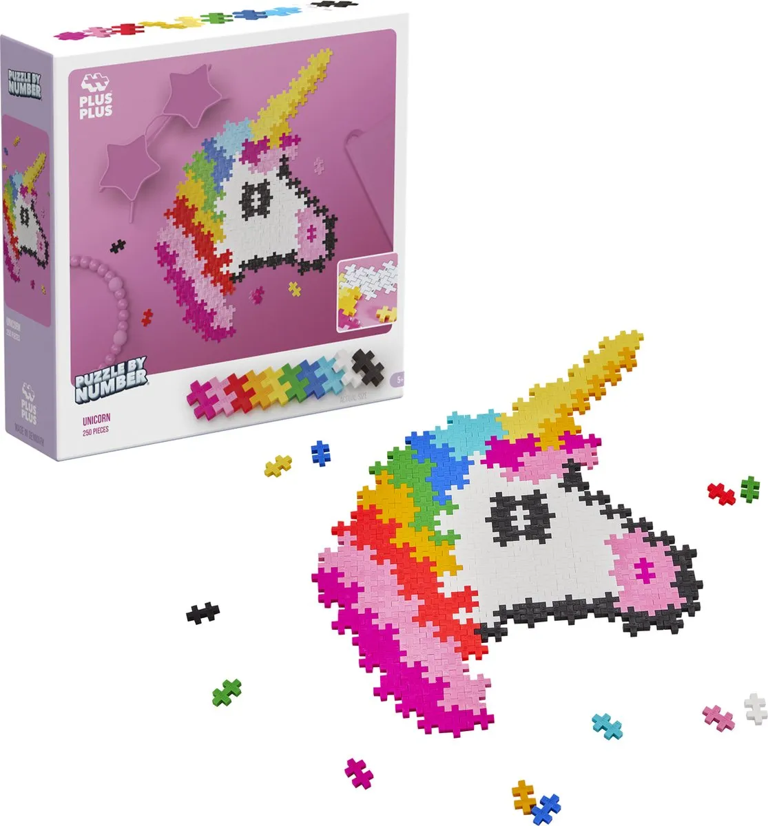 Plus-Plus Puzzle by Number Eenhoorn 250 Stuks - 3929