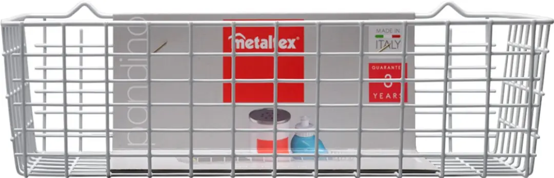 Metaltex Pandino Mandje 33x12cm - Wit - afbeelding 3 van 6