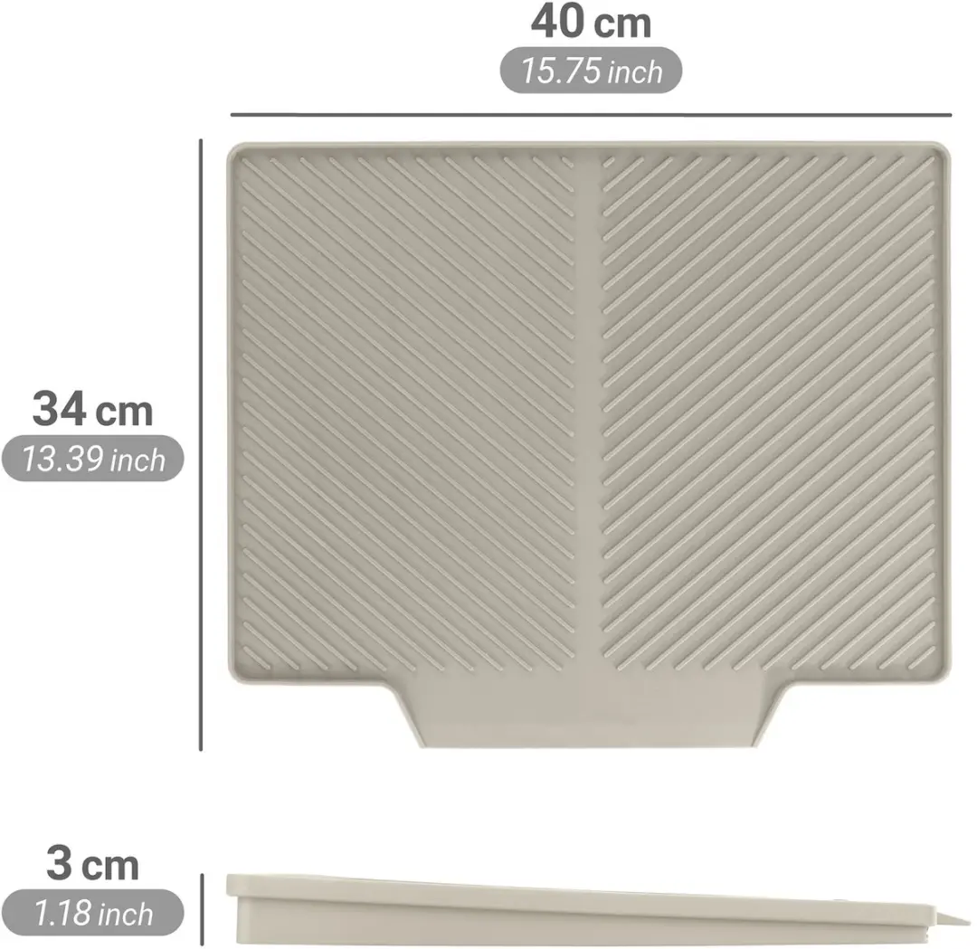 Wenko Nelia Afdruipmat 40x34cm - Beige
