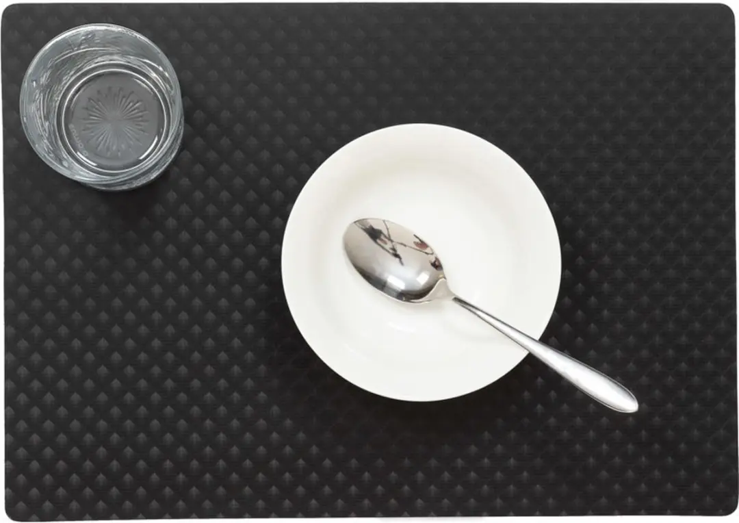 Wicotex Zafiro Tafel Placemats 30x43cm - 4 Stuks - Zwart