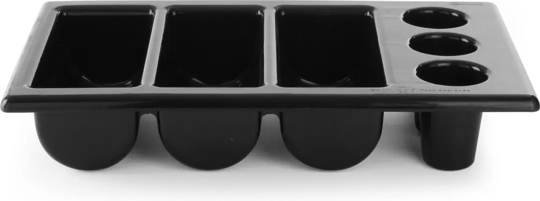 HENDI Bestekbak 6-vaks GN 1/1 - Zwart - 530x325x105mm