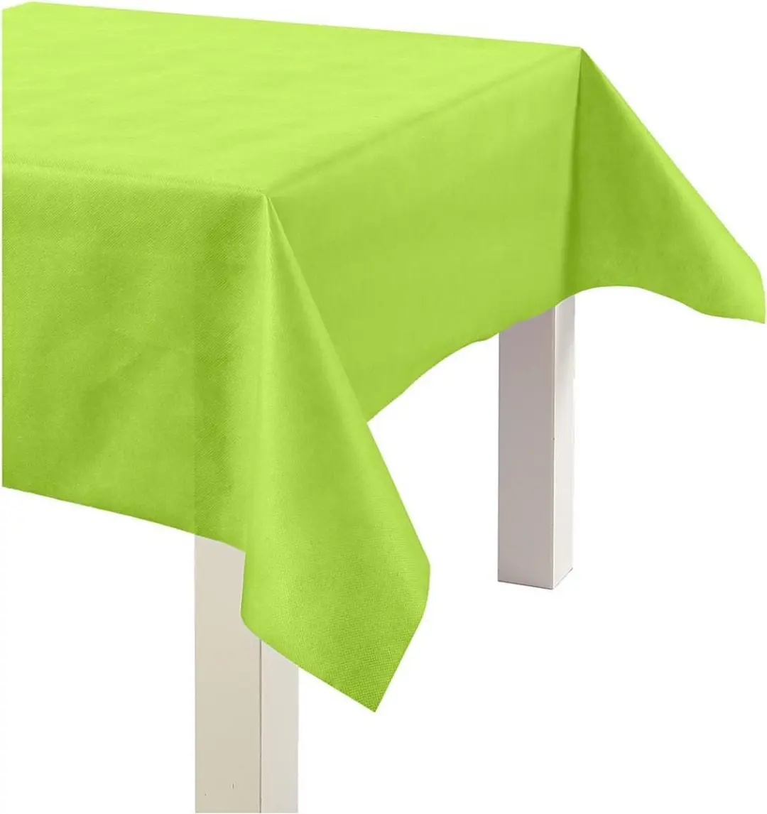 Creativ Company Tafelkleed Imitatiestof Lime 125x1000cm