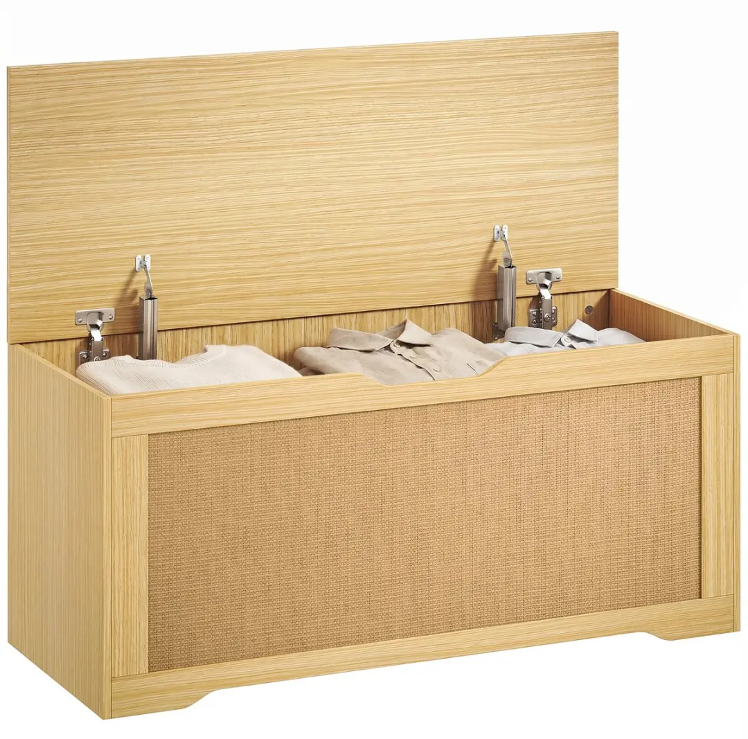 Homcom Opbergkist 100x40x45cm Eikenhout