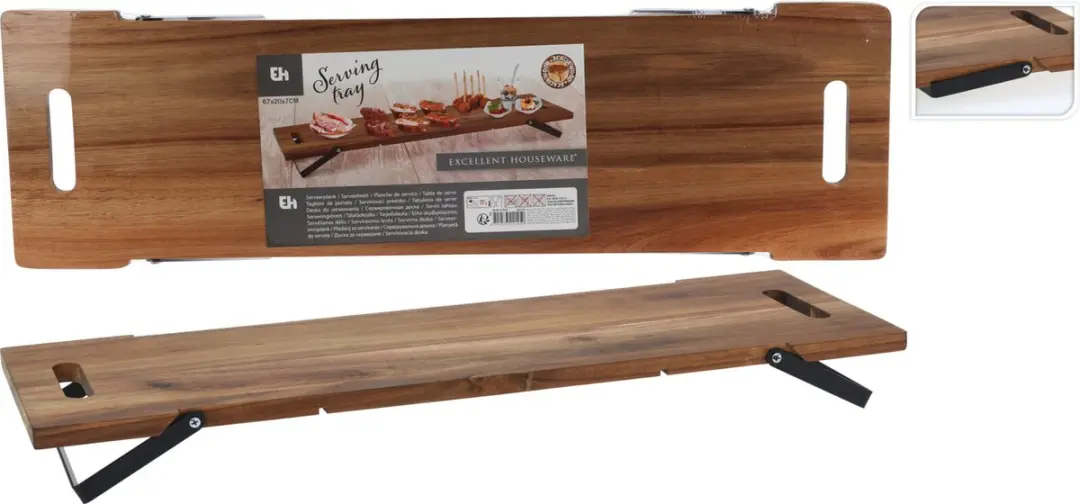Excellent Houseware Serveerplateau Acaciahout 67x20cm