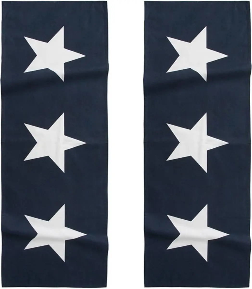 DDDDD Étoile Tafelloper 50x150cm - Blauw - 2 Stuks
