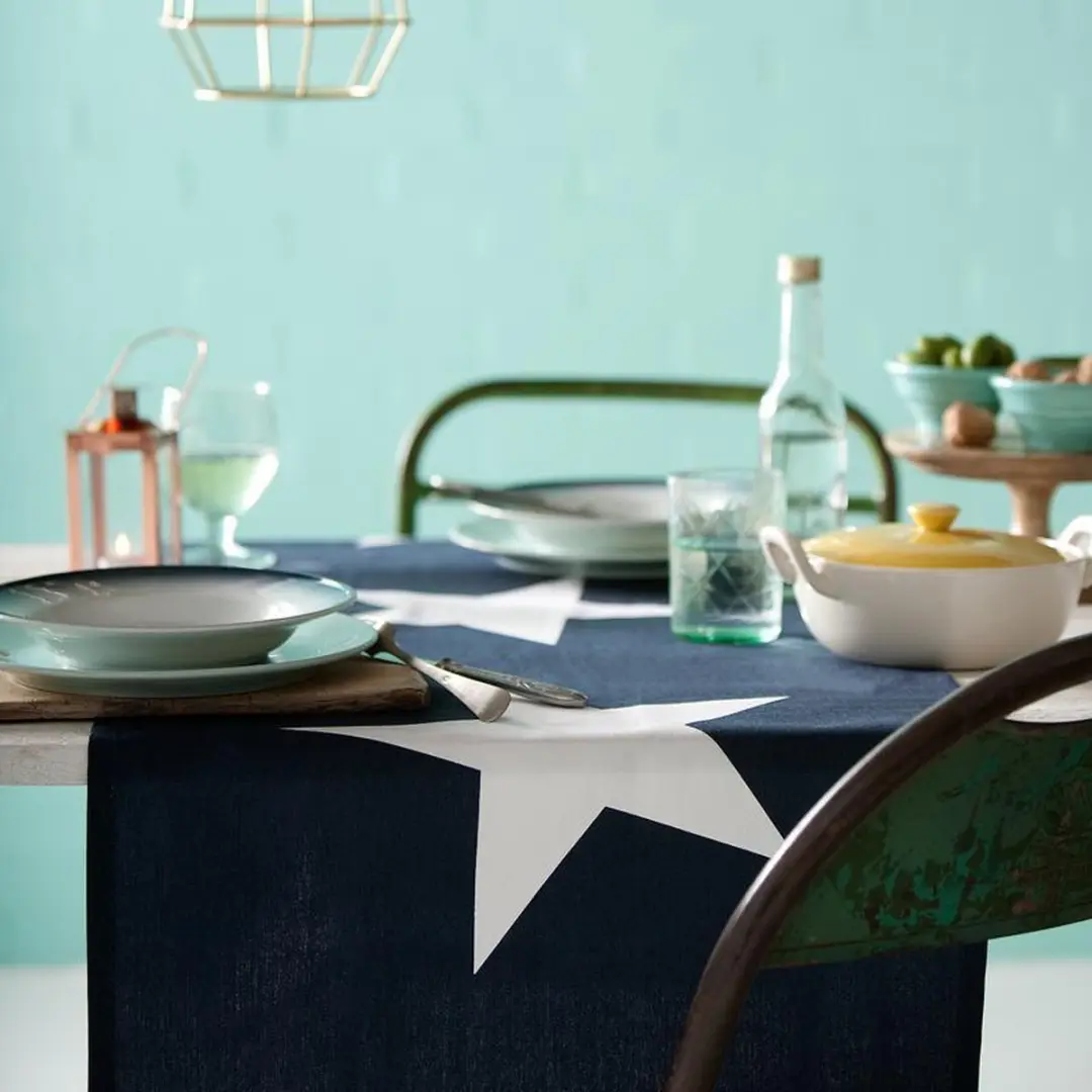 DDDDD Étoile Tafelloper 50x150cm - Blauw - 2 Stuks