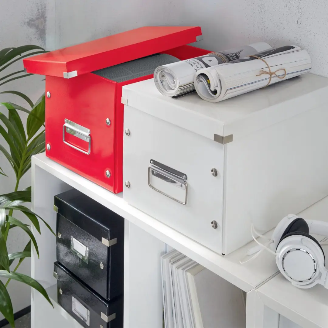 Leitz Wow Click & Store Kubus Grote Opbergdoos 30L - Rood