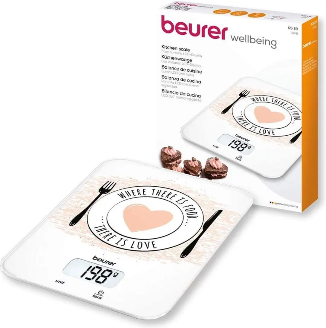 Beurer KS 19 Love Digitale Keukenweegschaal 5kg - Wit