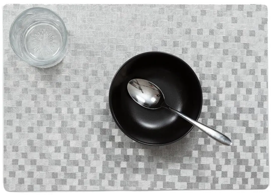Wicotex Stones Luxe Tafel Placemats 10 Stuks - 30x43cm - Zilver