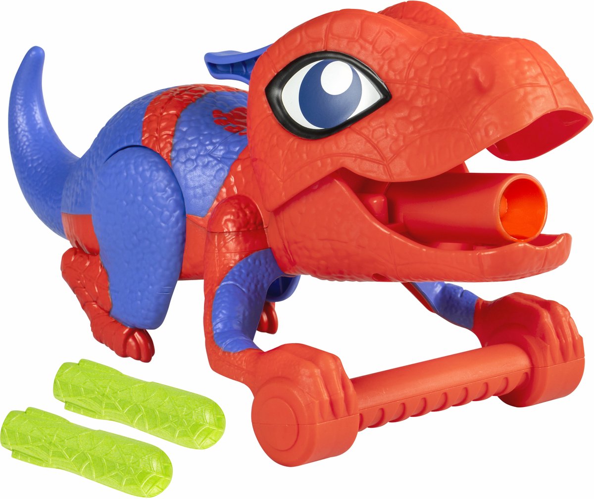 Marvel Spidey and His Amazing Friends Dino-Webs Spidey-Rex Web Launcher, Speelgoed handschoenblaster, 3 jaar
