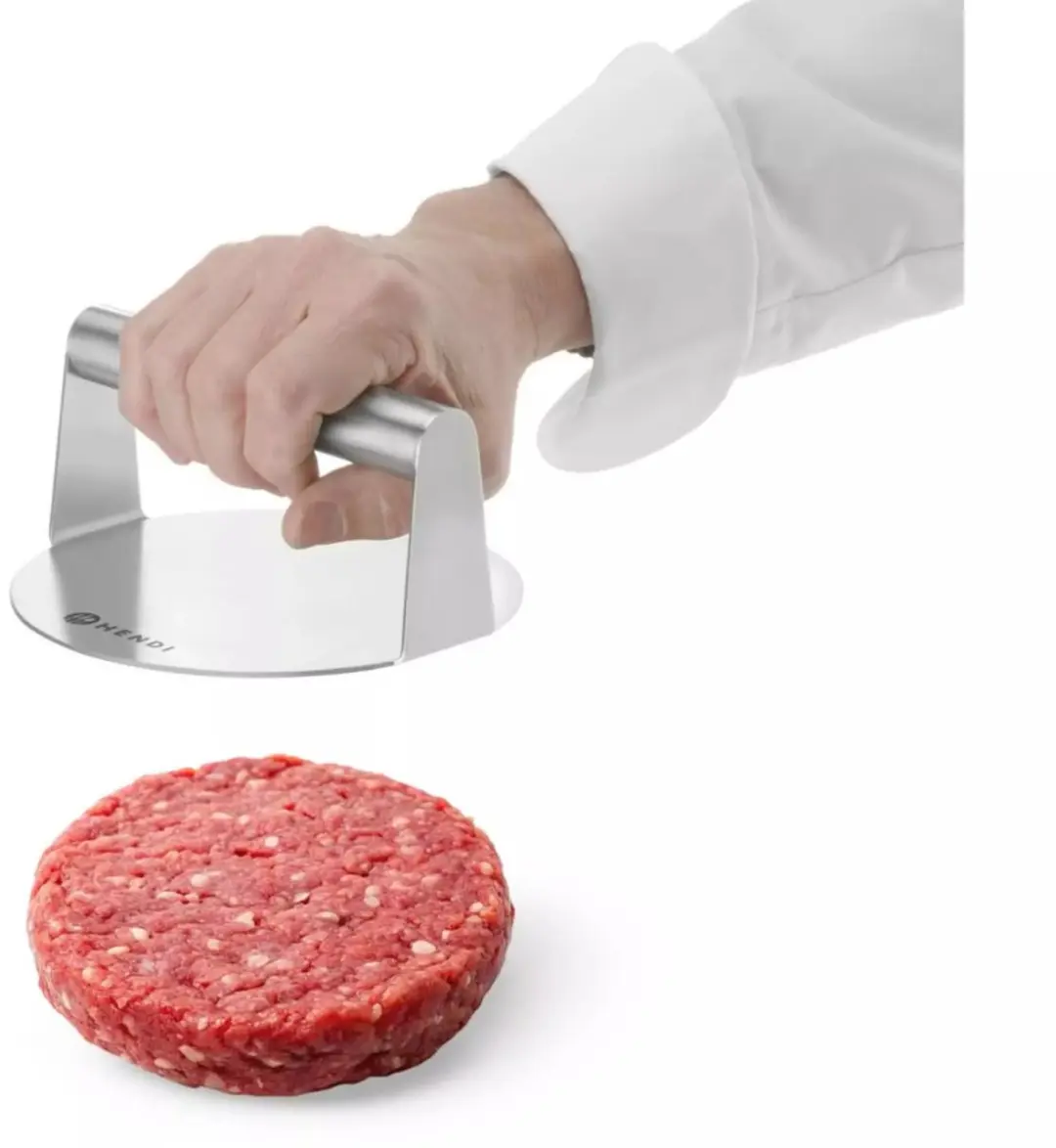 HENDI Hamburgerpers RVS 16cm - Zilver