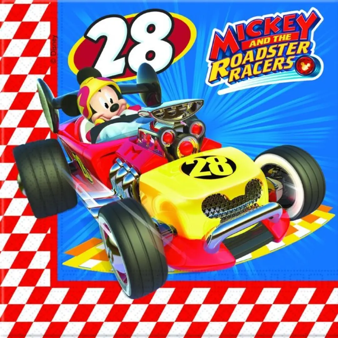 Disney Mickey Mouse Servetten 20 Stuks - 33cm - Blauw