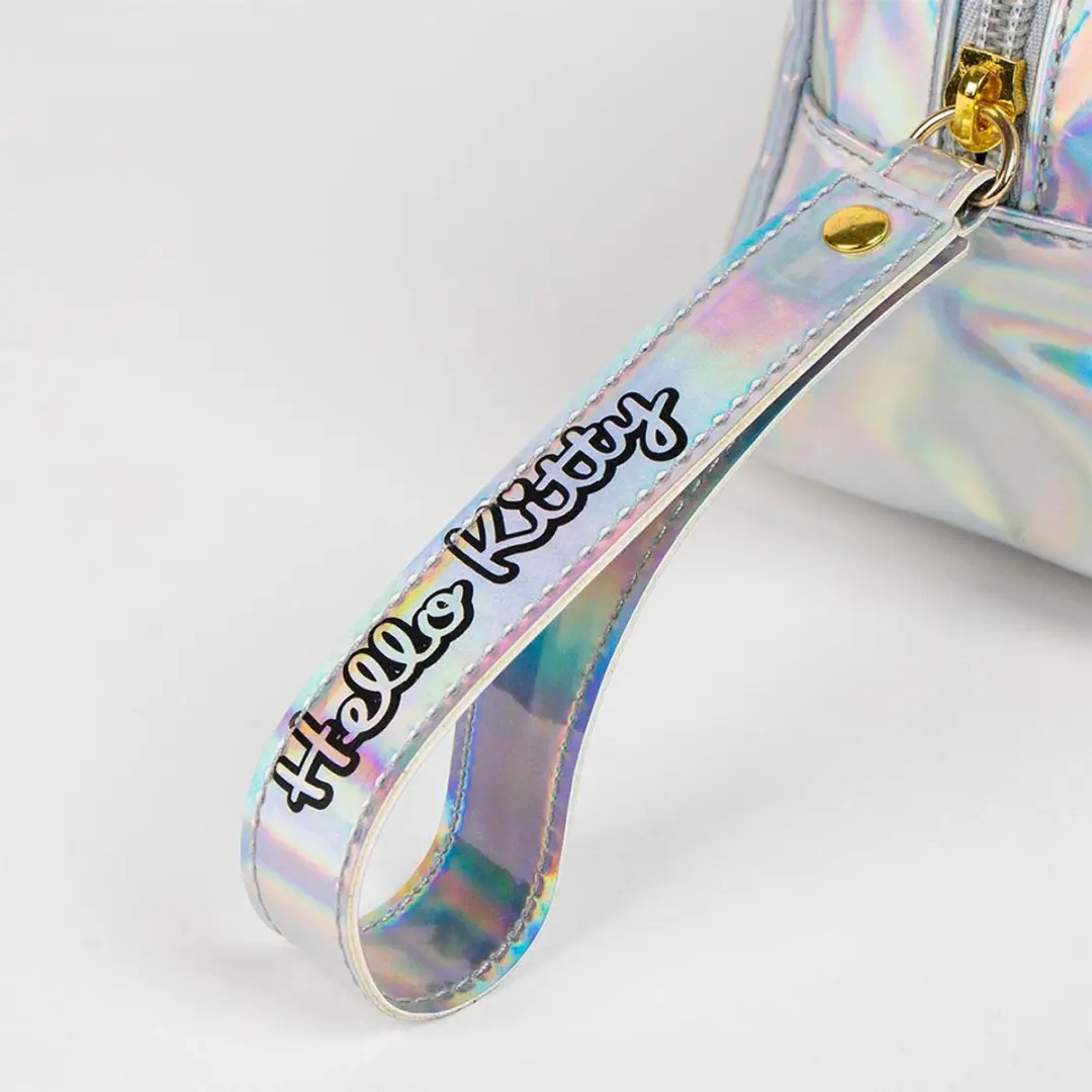 Hello Kitty Holografische Toilettas 18cm - Zilver