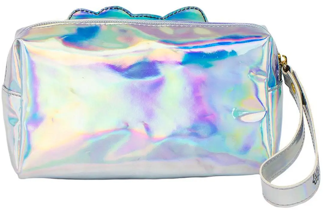 Hello Kitty Holografische Toilettas 18cm - Zilver