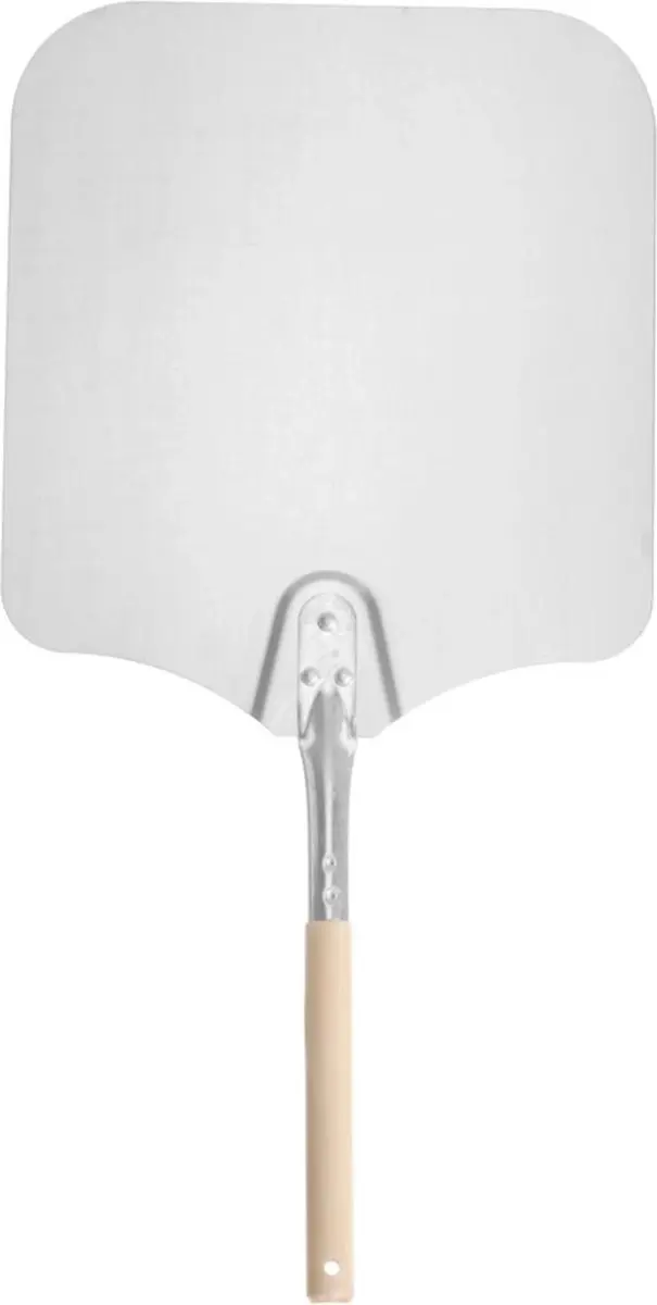 Hendi Vierkante Pizzaschep 305x660mm - Aluminium/Hout